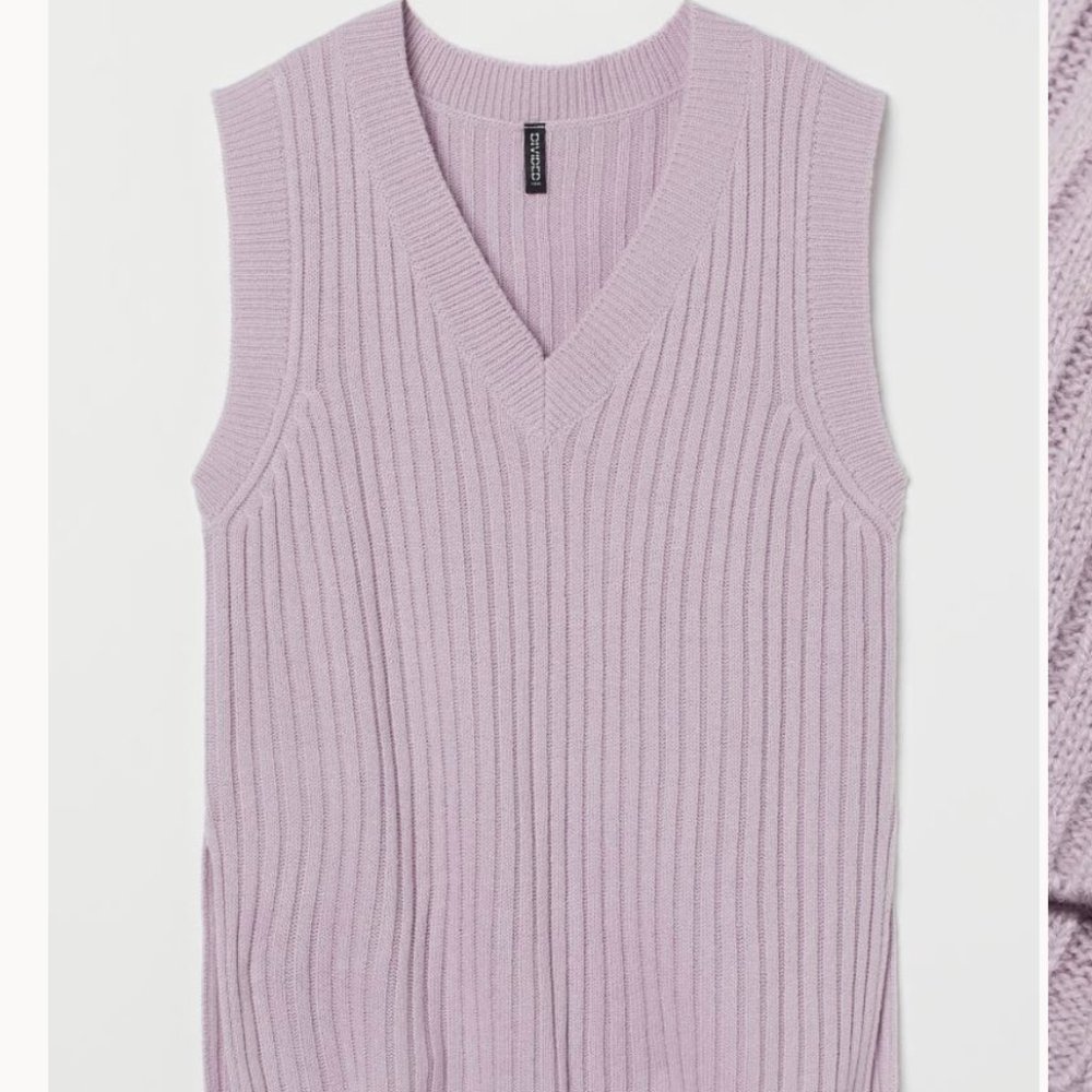 H&M Lilac Sweater Vest